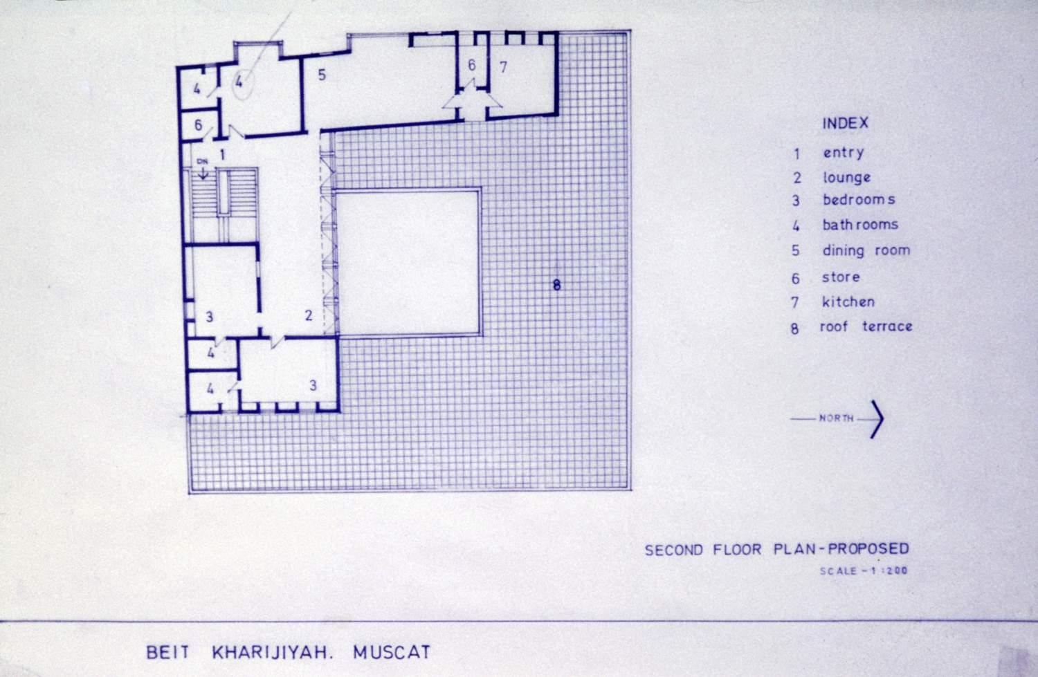 Bayt al-Kharijiyya - <p>Second floor plan, proposed</p>