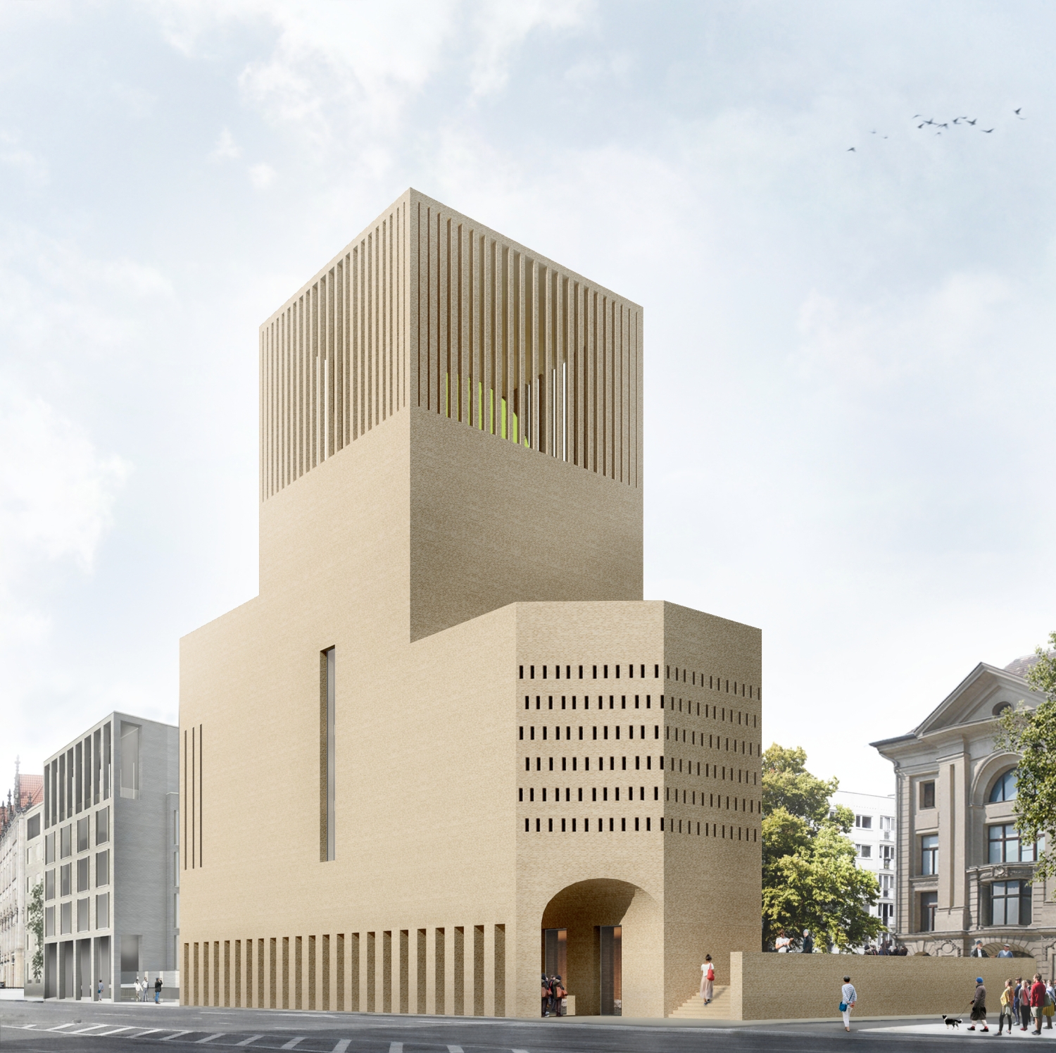 House of One - Architect's rendering of the exterior of the structure on&nbsp;Gertraudenstrasse