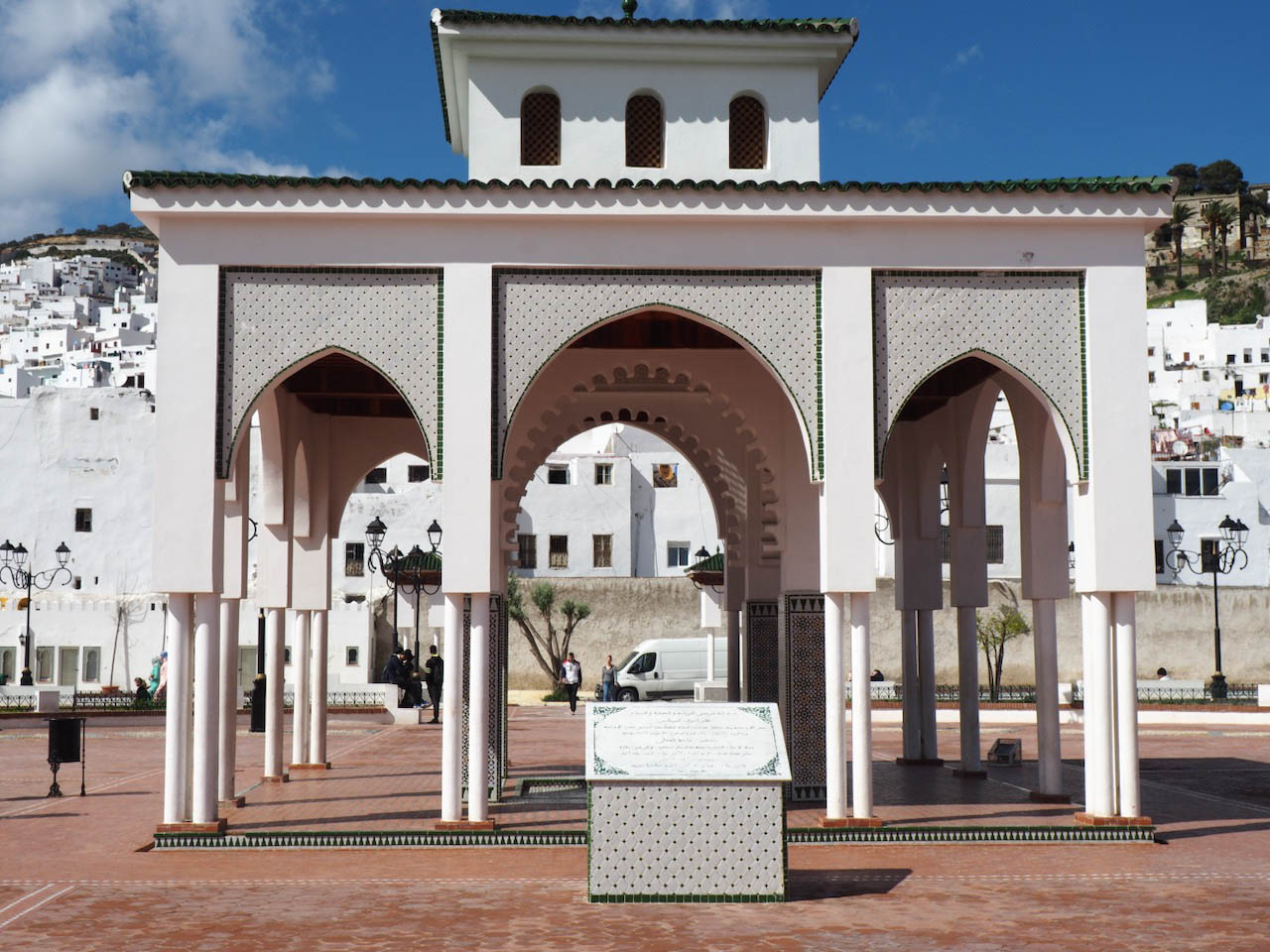 <p>View of the Moorish Revival pavilion in the center of the New Feddan</p>