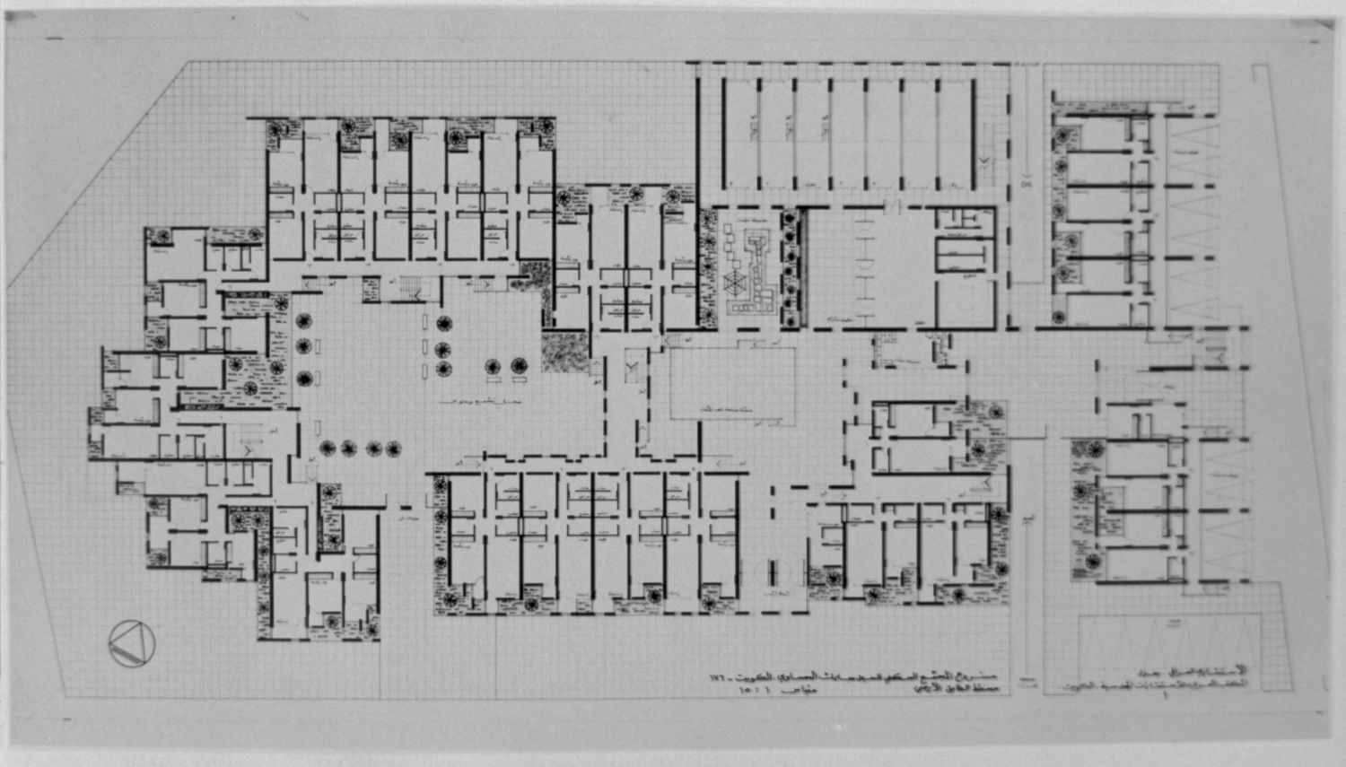 Ground floor of apartments (possibly an early version of the plan not adopted for final construction).