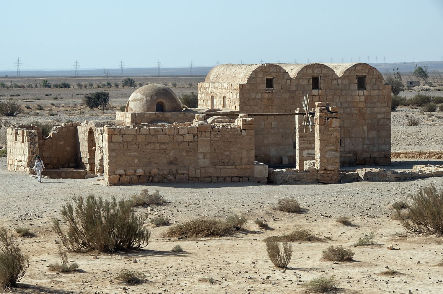 Exterior view of the bath house from north.