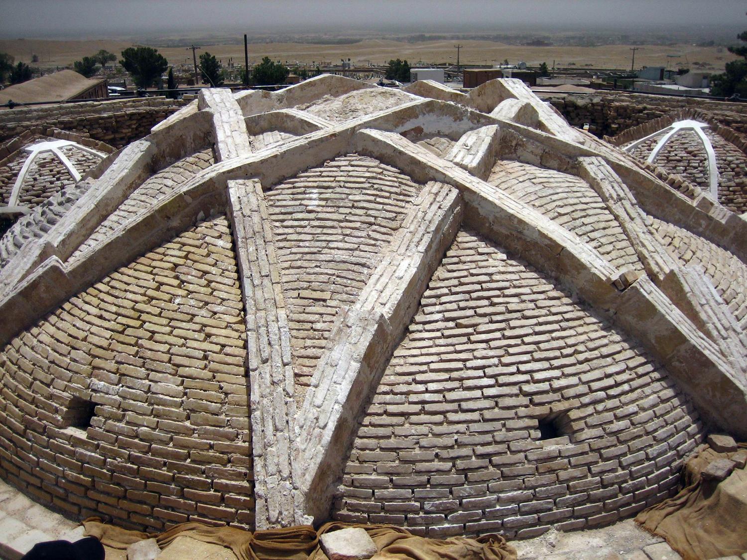 Repaired central dome