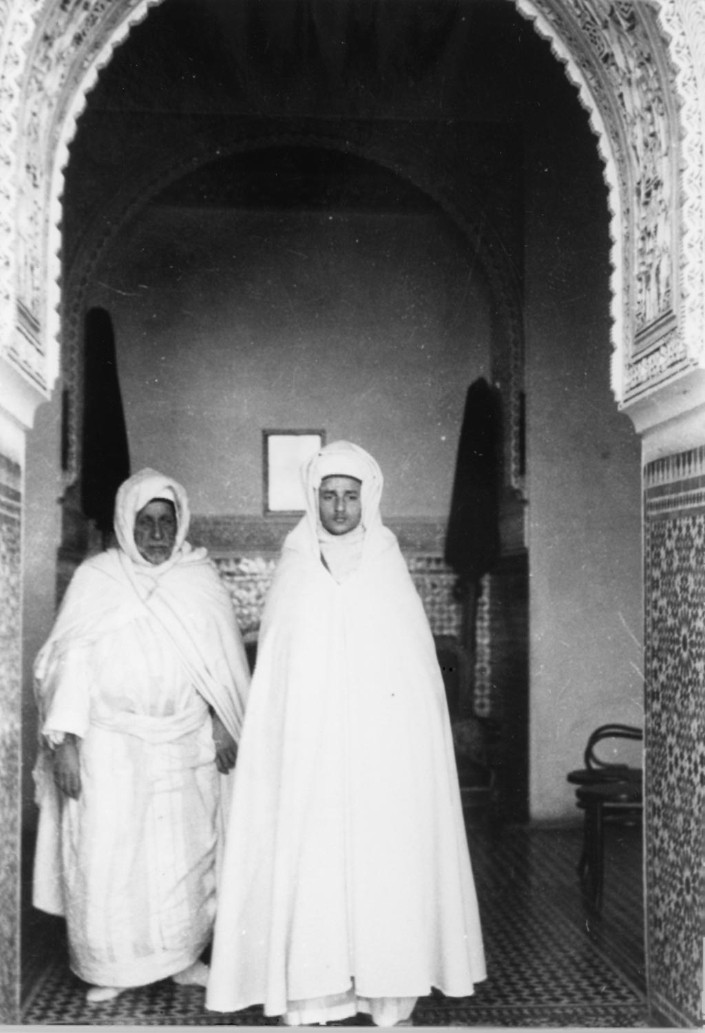 Morocco, 1927, Sultan of Morocco, Moulai Mohammed and his Grand Vizier, El Mokri