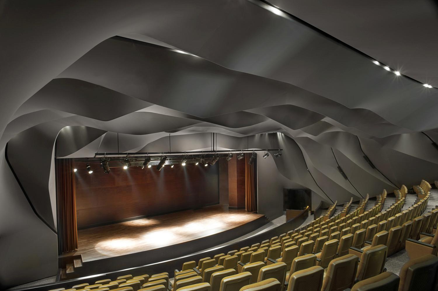 Auditorium with dune lights