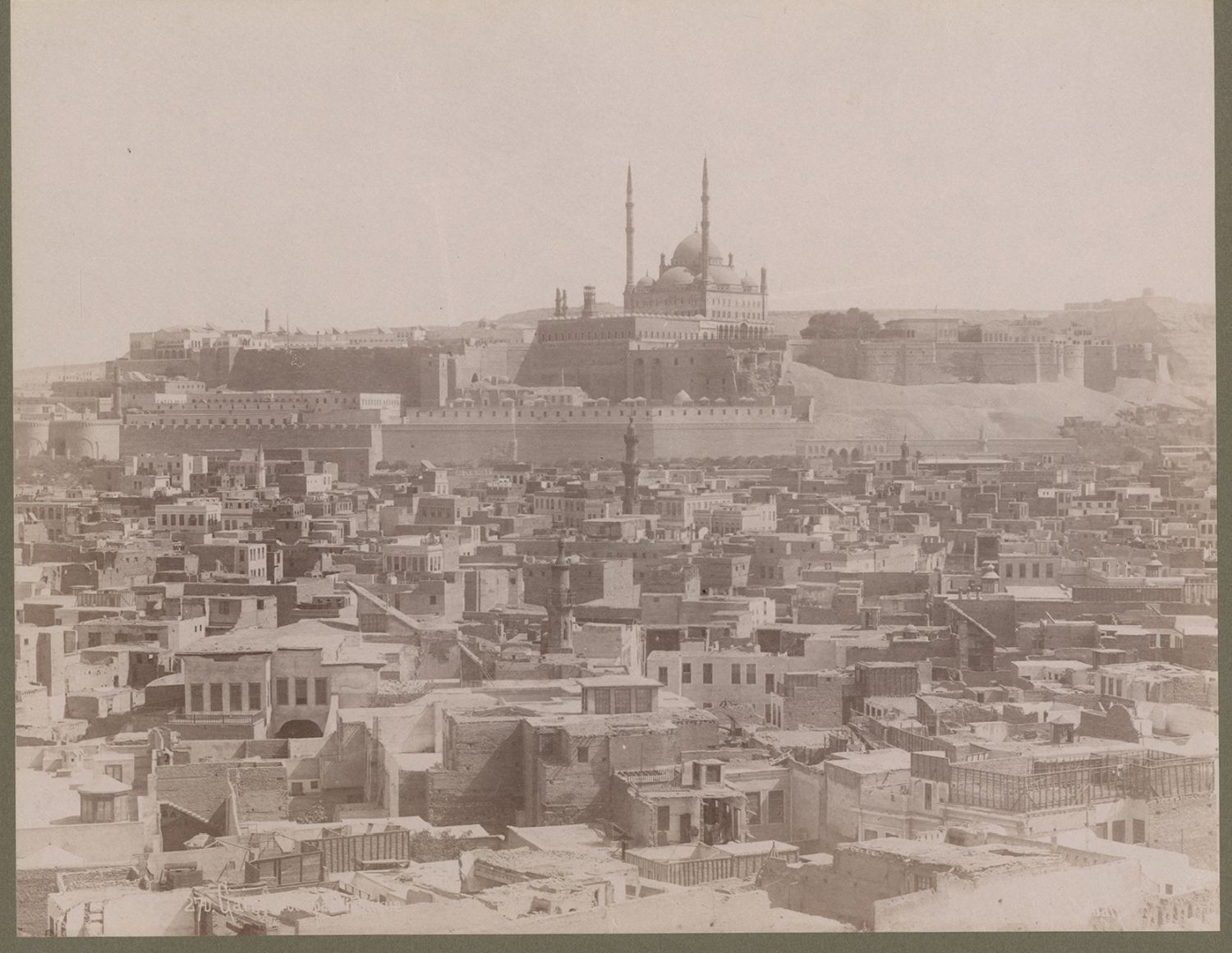View over cairo toward citadel and mosque of Muhammad Ali.