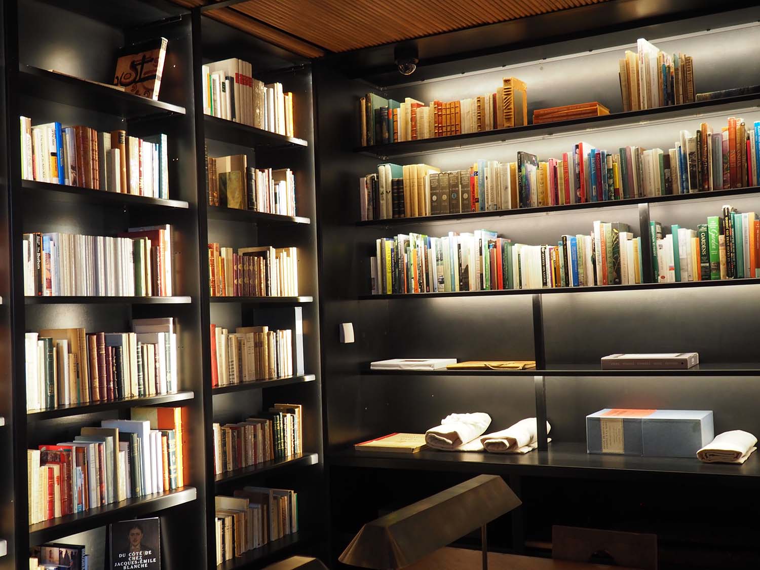 View of the library shelving<br>