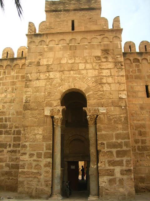 Ribat Sousse - Exterior view of entrance portal on the north elevation