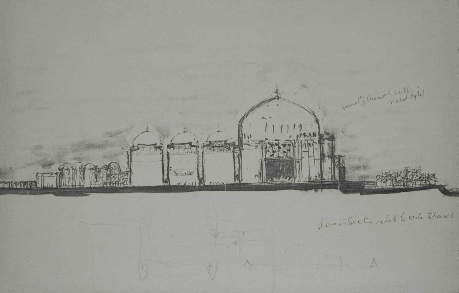 <p>Preliminary sketch of a section</p>