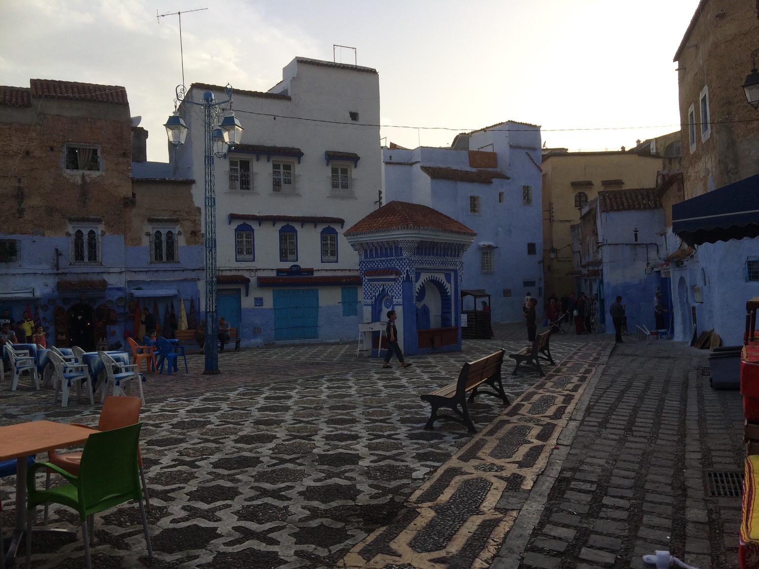 View across the square in the morning