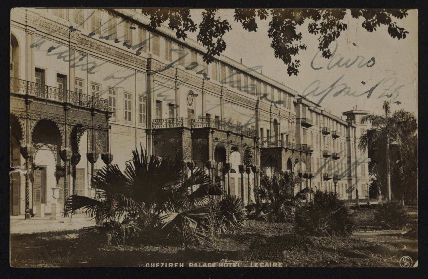 Postcard of Ghezireh Palace Hotel, Cairo