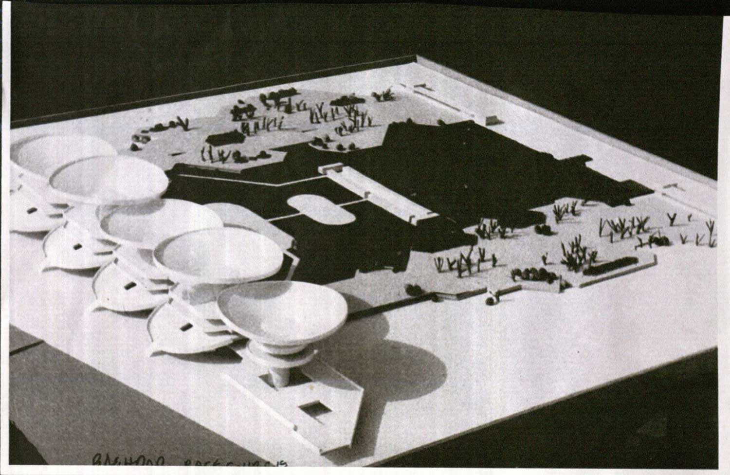 Image of an architectural model of the Baghdad Race Course.