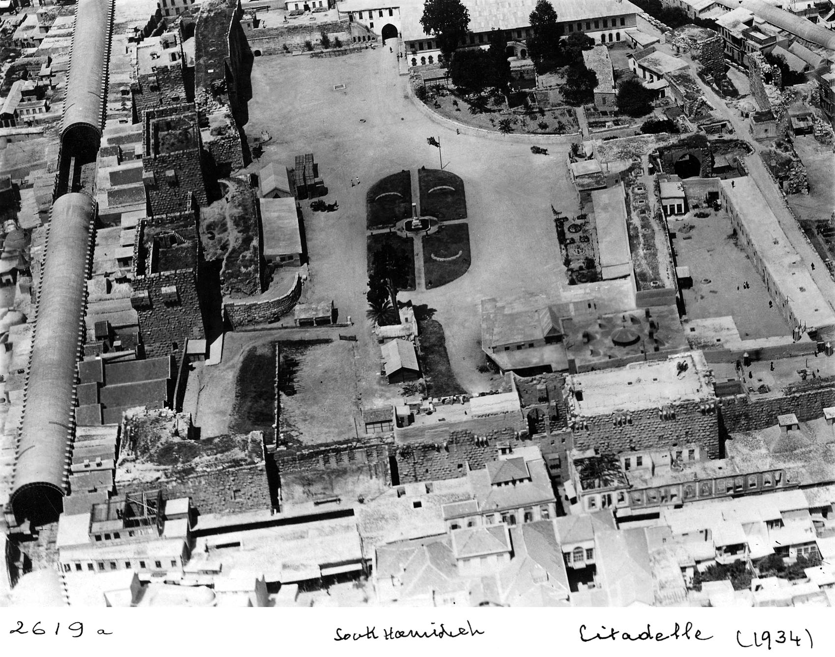 Aerial view of the Citadel and Suq al-Hamidiyya