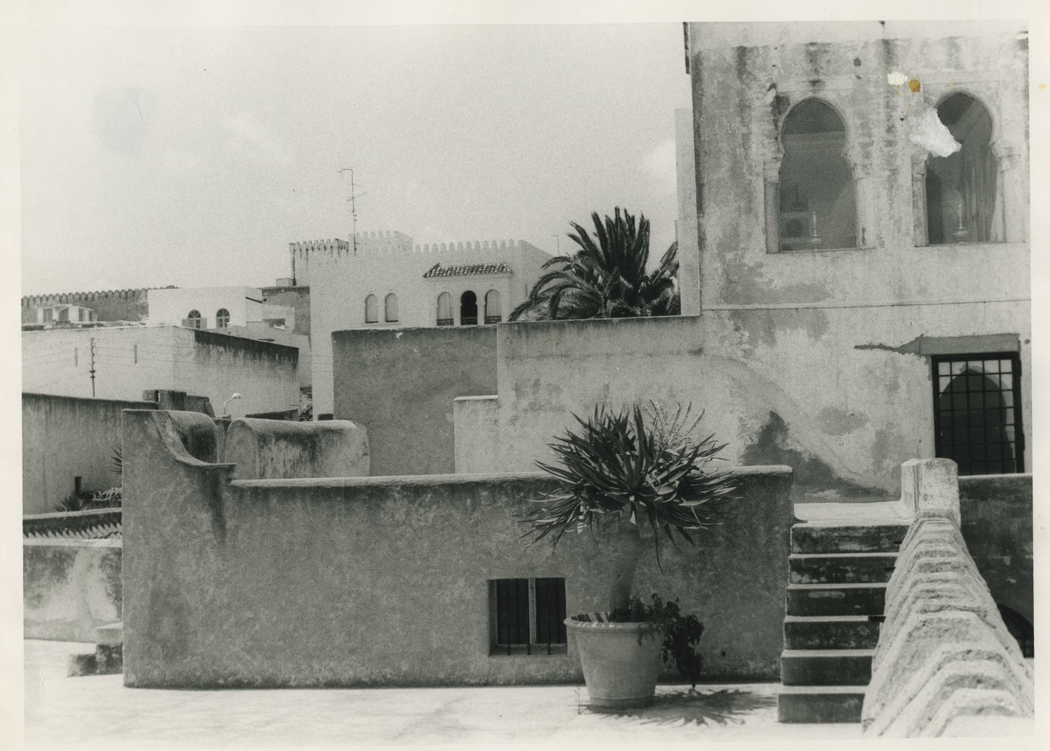 View of a rooftop terrace in a Kasbah home