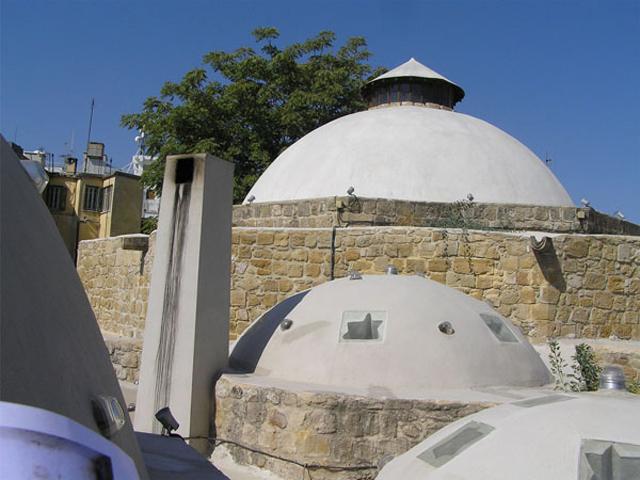 Warm and "cool" chamber domes with central chimney, after restoration