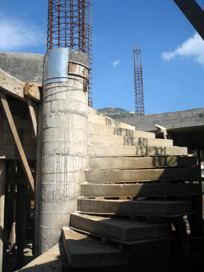 Implementation of the central staircase  
