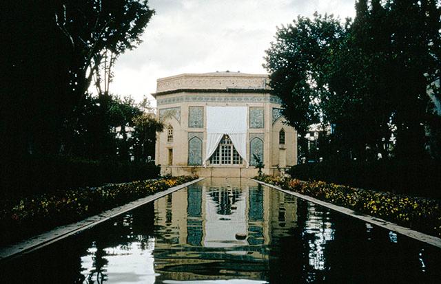 Exterior view with reflecting pool