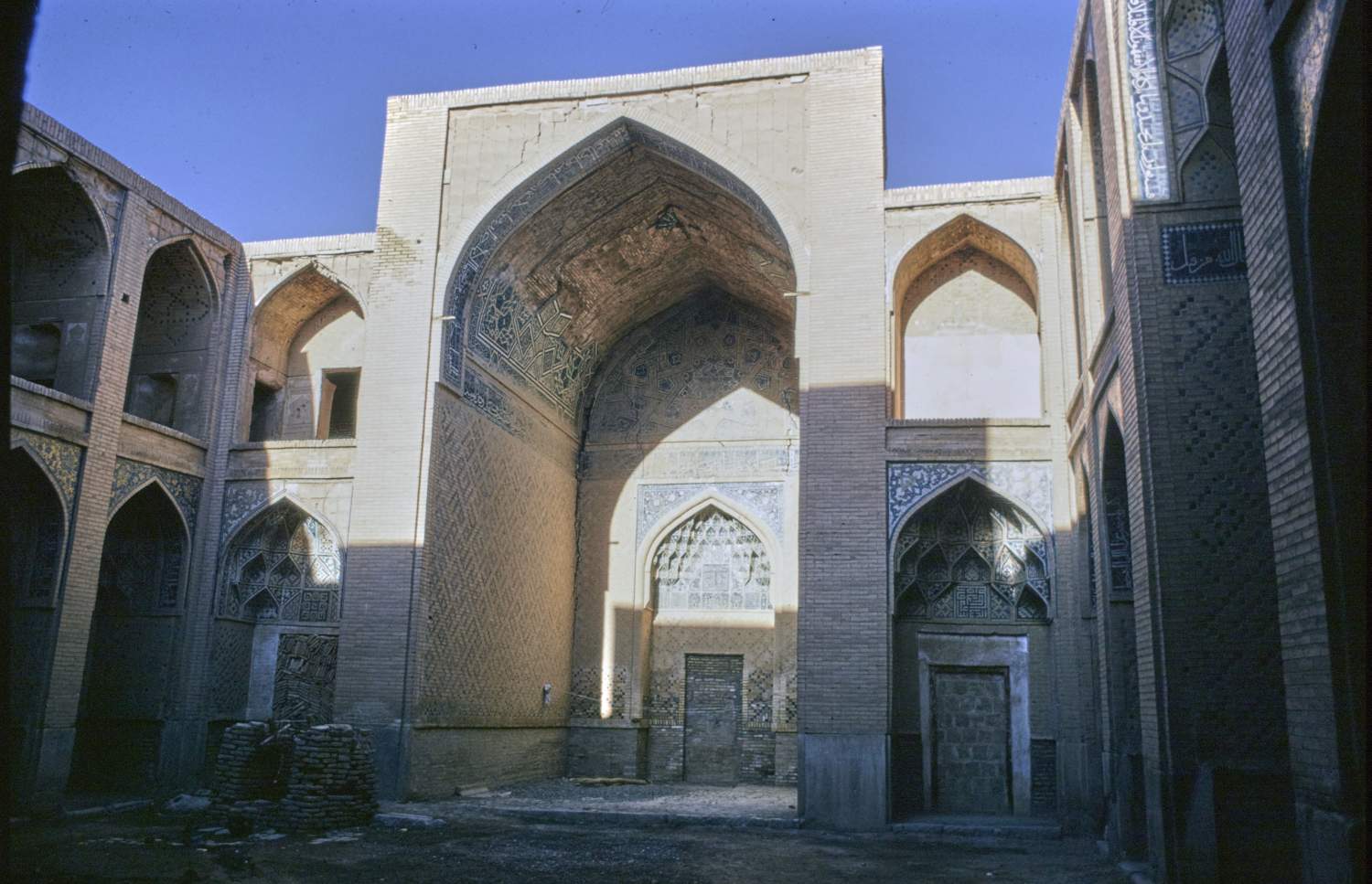 View of northern iwan from southeastern corner of courtyard.