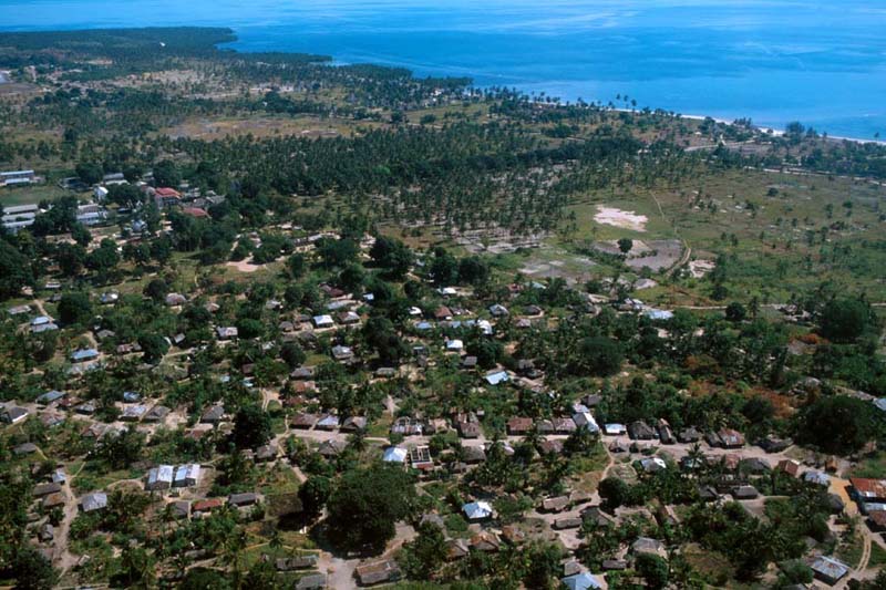 Aerial view the town