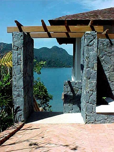 Entrance to one of the spa overlooking the Andaman Sea