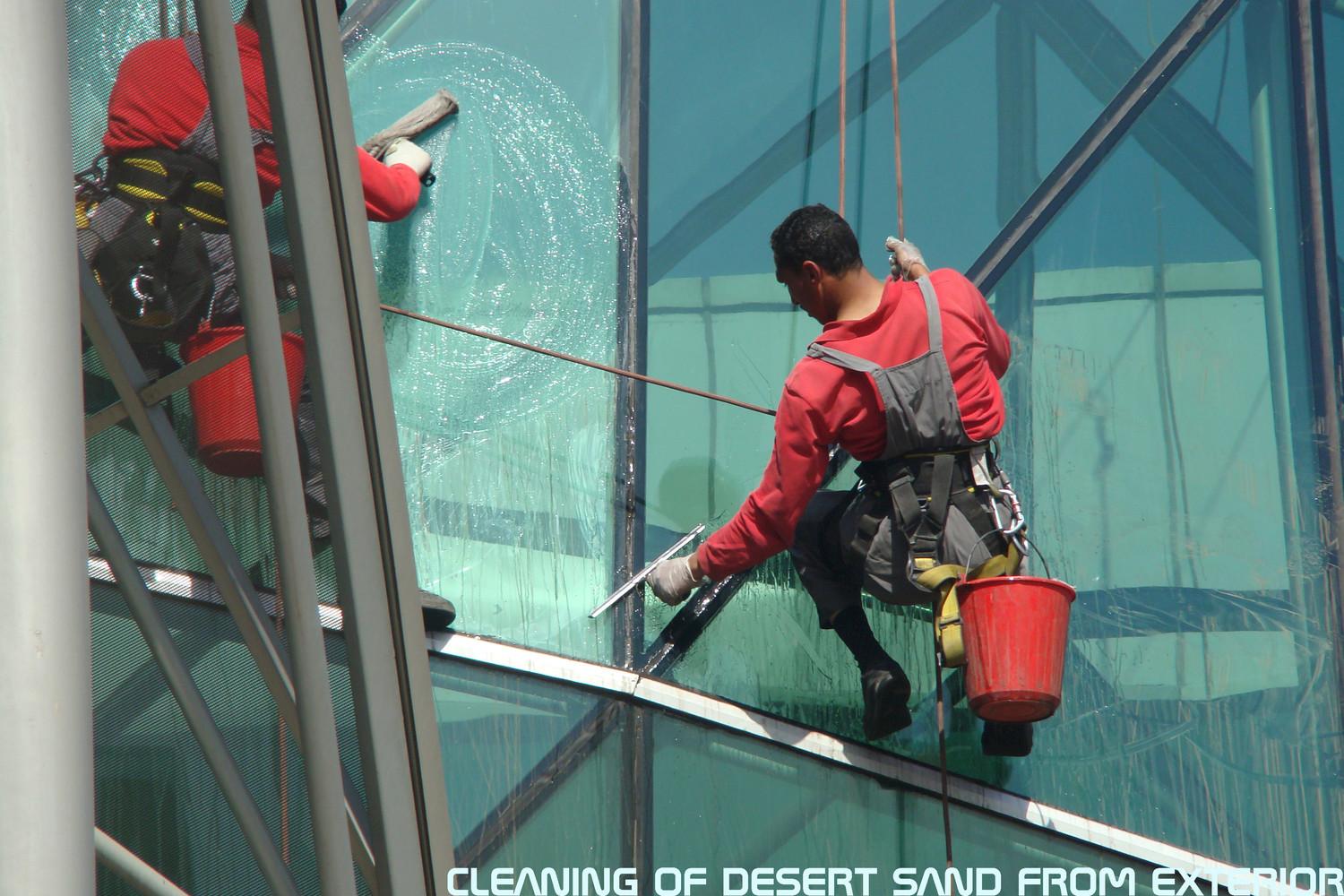 Cleaning of desert sand from interior