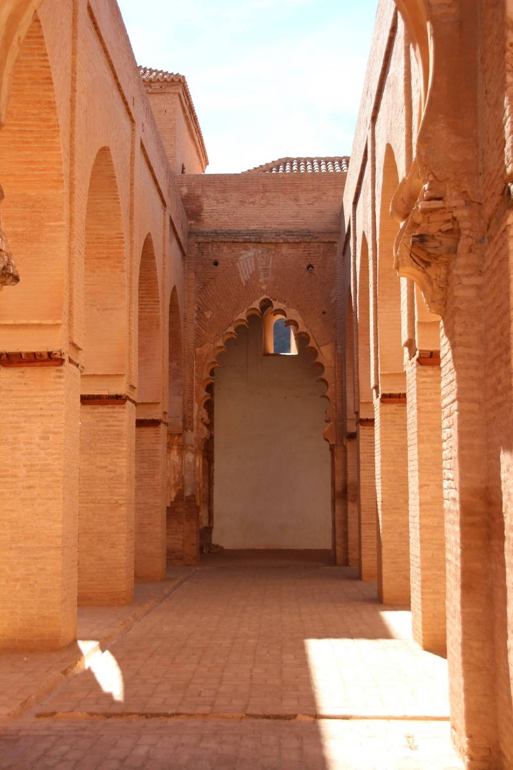 View of courtyard arcade