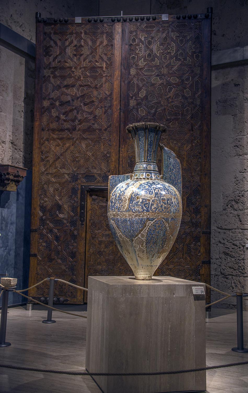 View of the Gazelle Vase in the Alhambra Museum