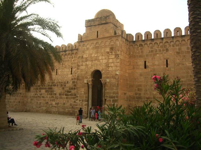 Ribat Sousse - Exterior view of entrance portal on the north elevation