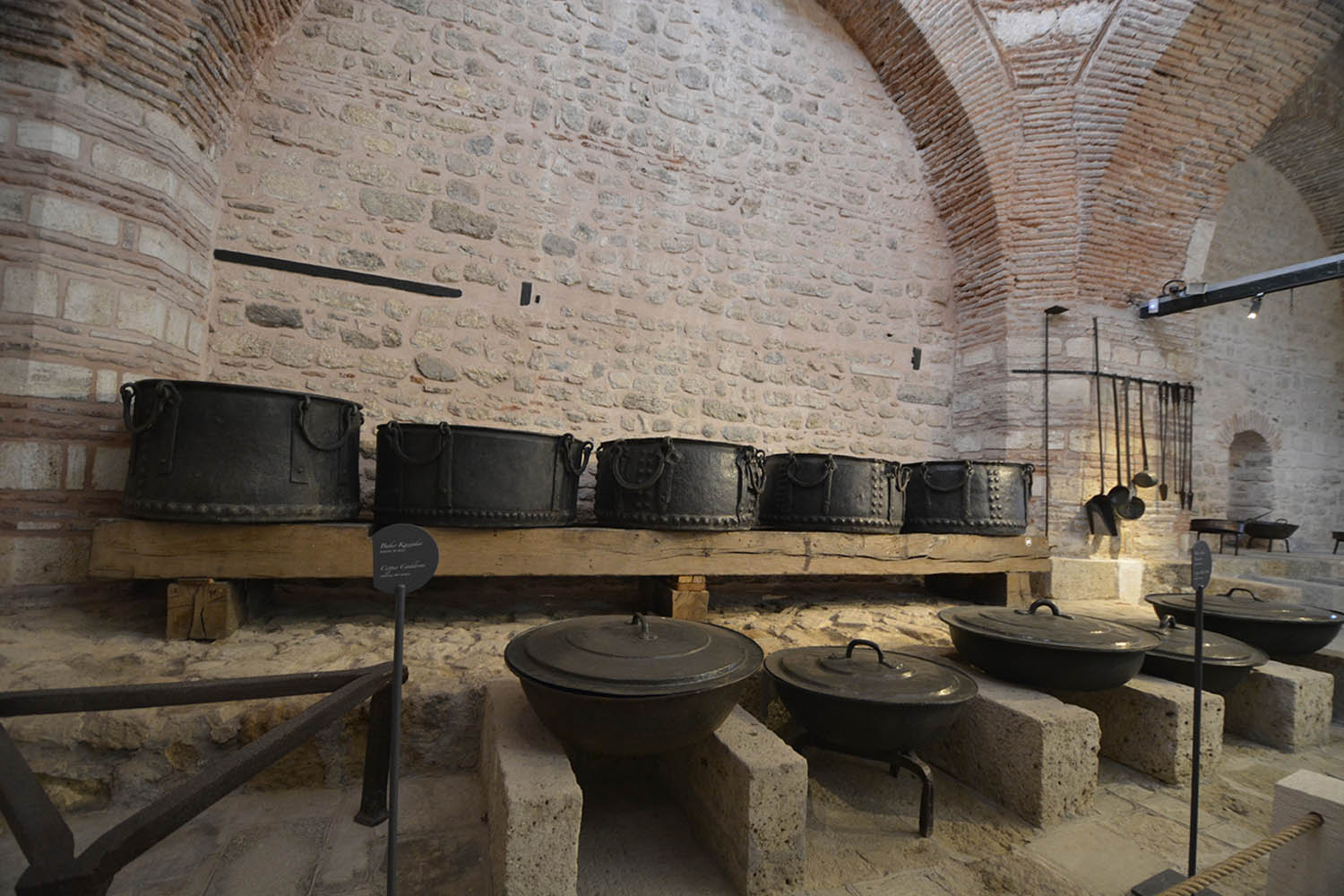 Interior view of the kitchens in Topkapı Sarayı.