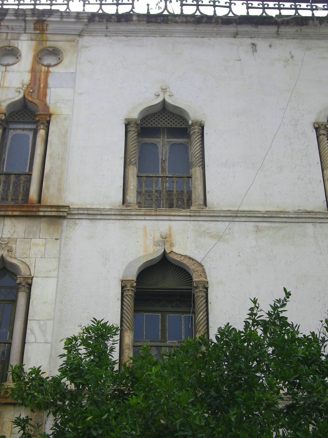 Close view of exterior windows