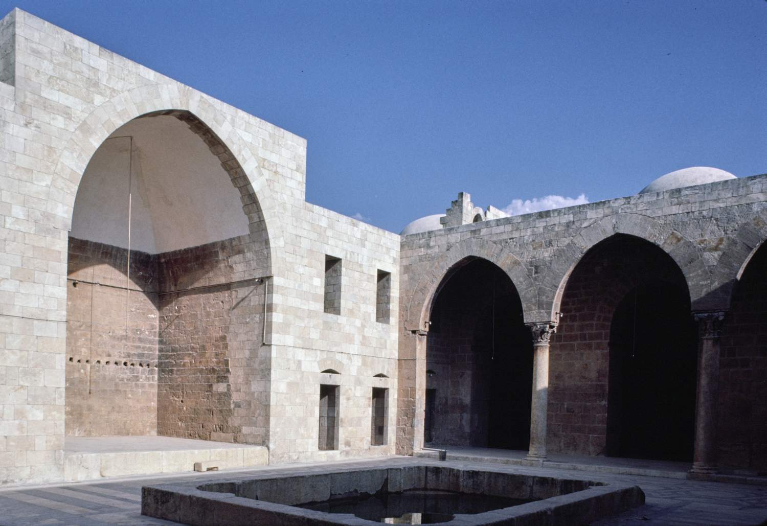 Madrasa al-Zahiriyya (Aleppo) - <p>Courtyard, view toward northeast corner.</p>