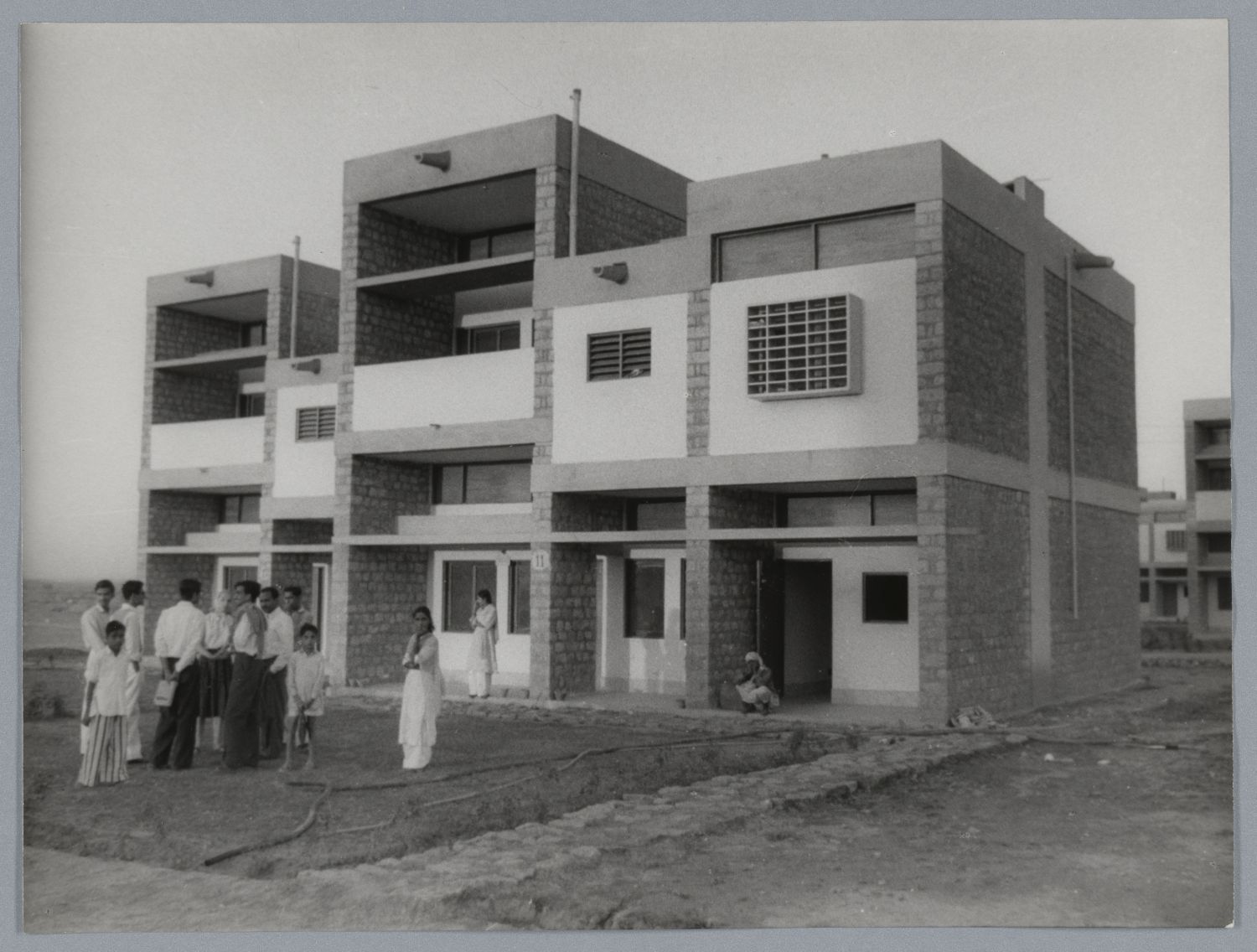 <p>Faculty housing: view of buildings under construction.</p>