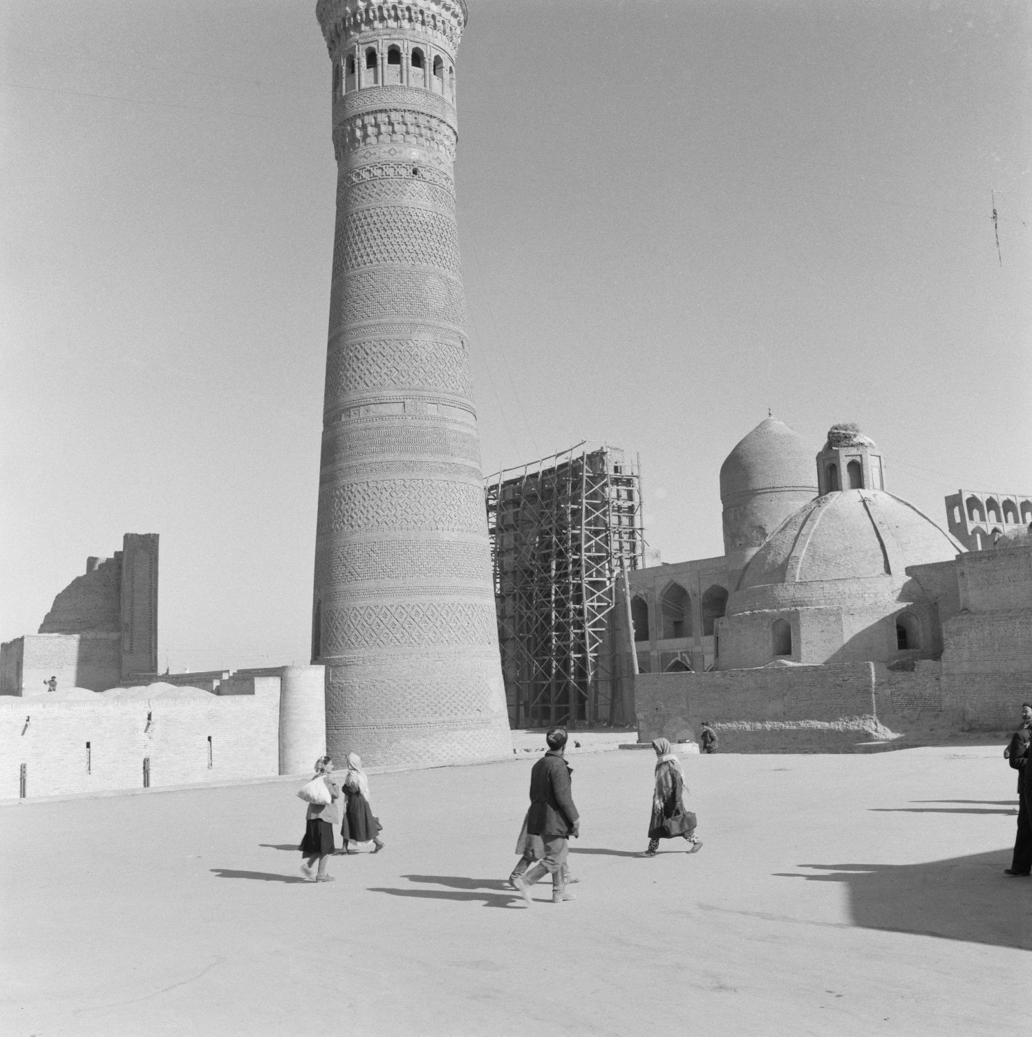 View of Kalan minaret from south.