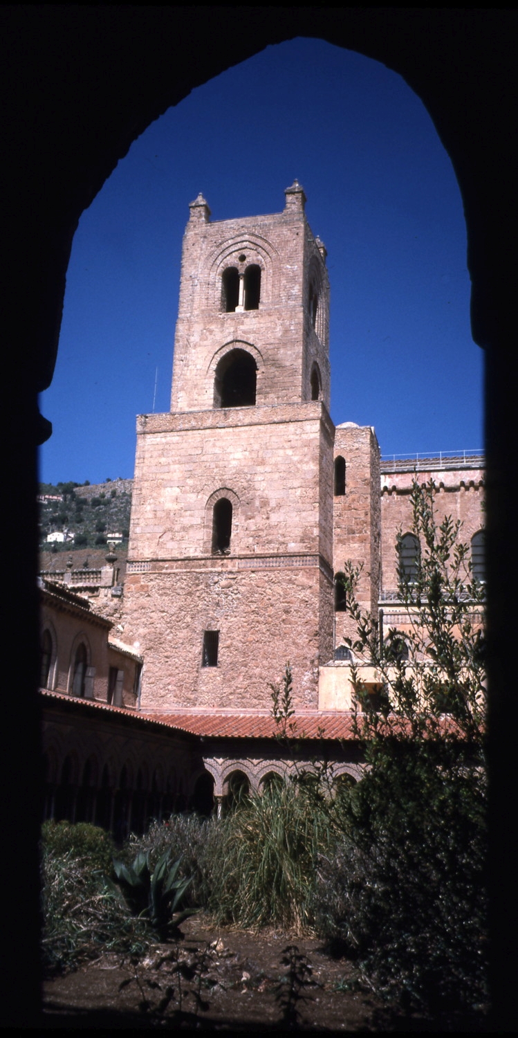 View from the cloister looking north to the campanile