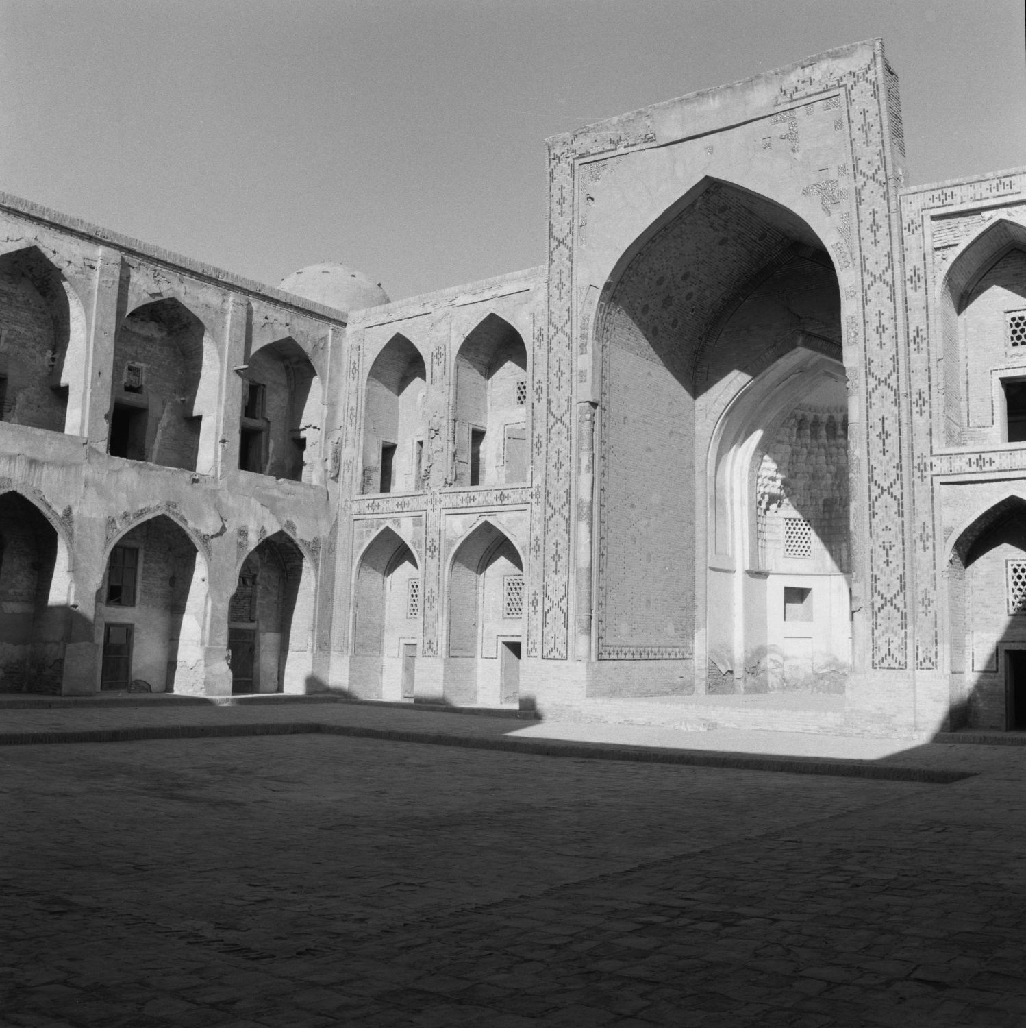 View of courtyard, facing northwest.