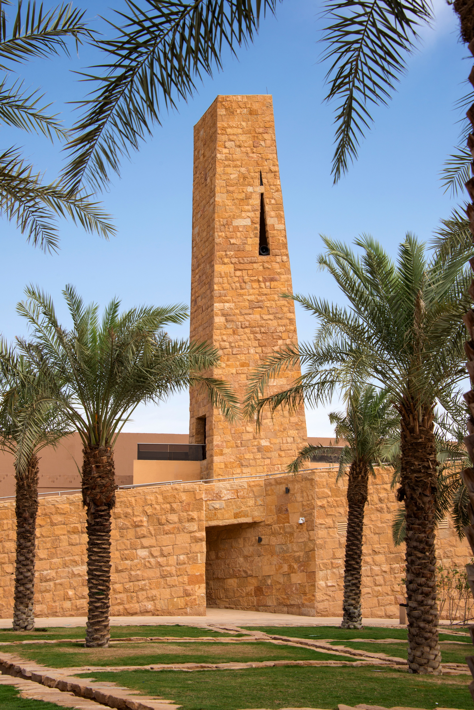 <p>&nbsp;A close up of the mosque’s minaret</p>