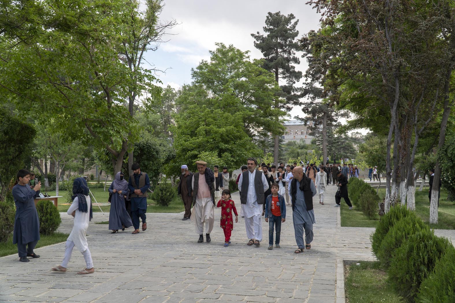 The garden provides respite from the everyday struggles of families in Kabul
