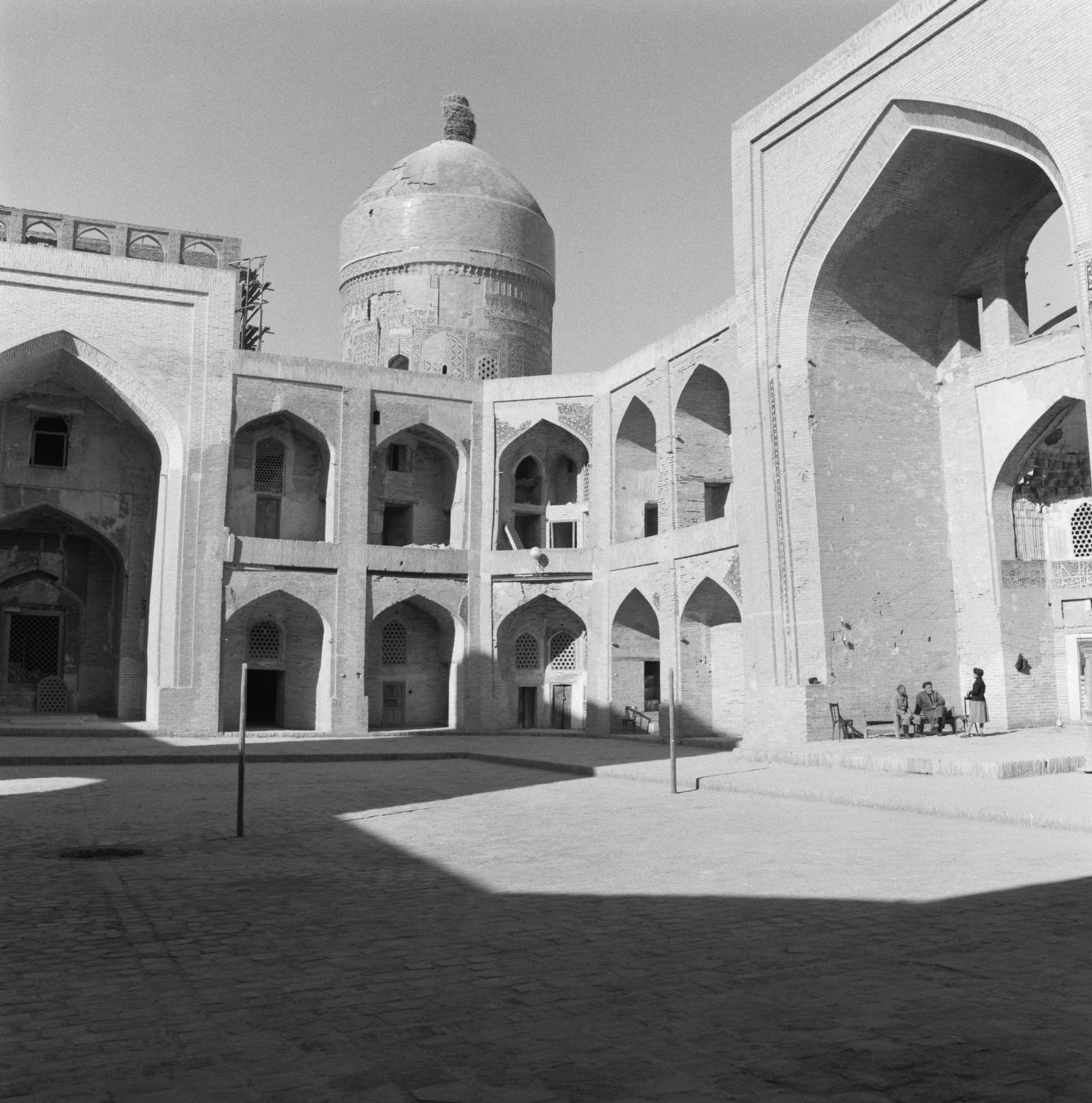 View of the courtyard, facing northwest.