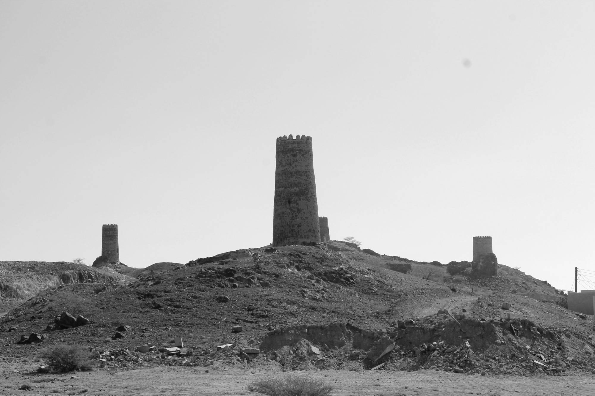 Panoramic view of the towers of Al-Mudayrib