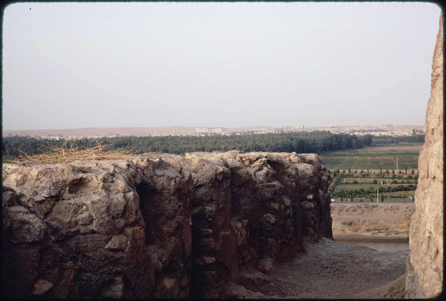 View from fortifications of the castle, looking across Tigris toward northeast.