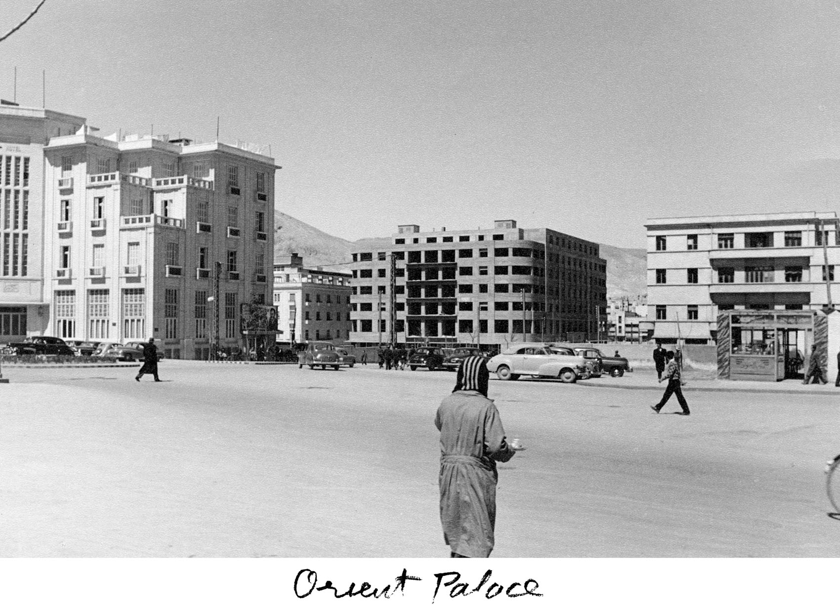 View of the public square in front of the Orient Hotel