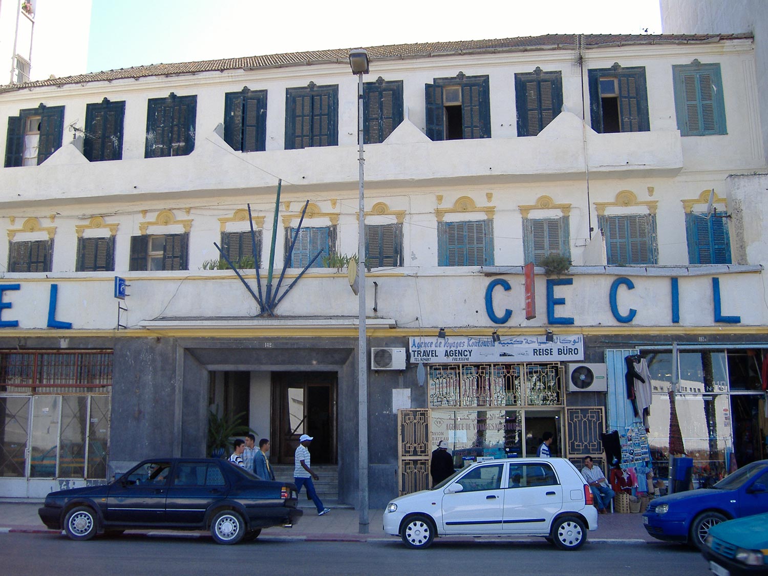 View of the facade before demolition
