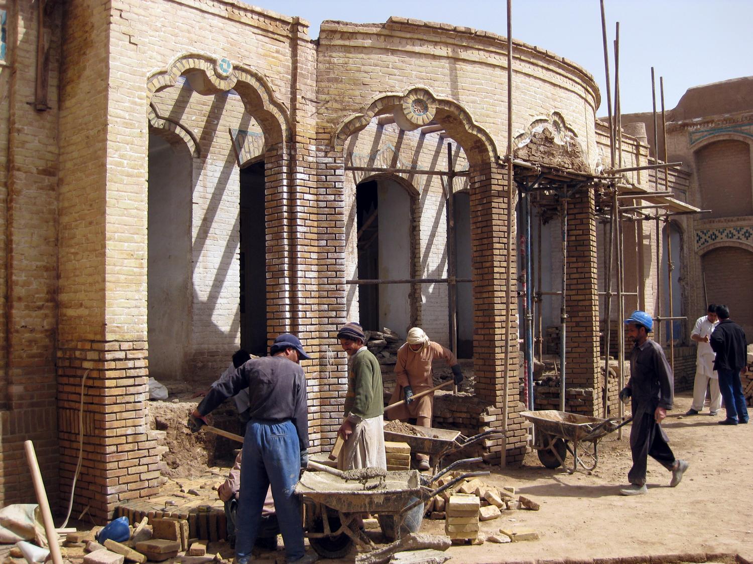 North wing during repairs
