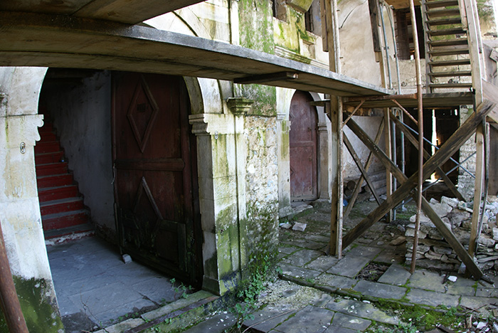 Babameto House Restoration - Eastern side entrance before the restoration  
