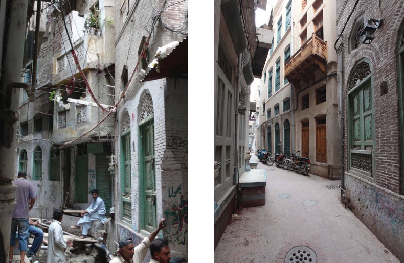 Gali Surjan Singh Mohalla Demonstration Project - <p>Gali Surjan Singh, before and after rehabilitation</p>