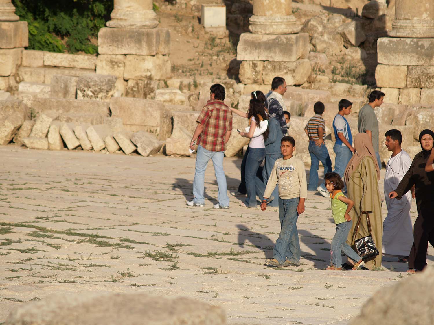 View of people visiting the Zeus Temple Complex