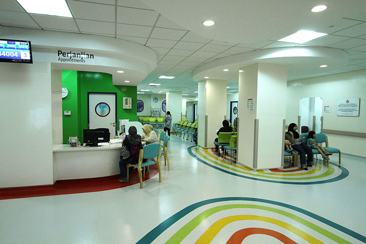 <p>View of Paediatrics/ Children’s Clinic waiting areas</p>