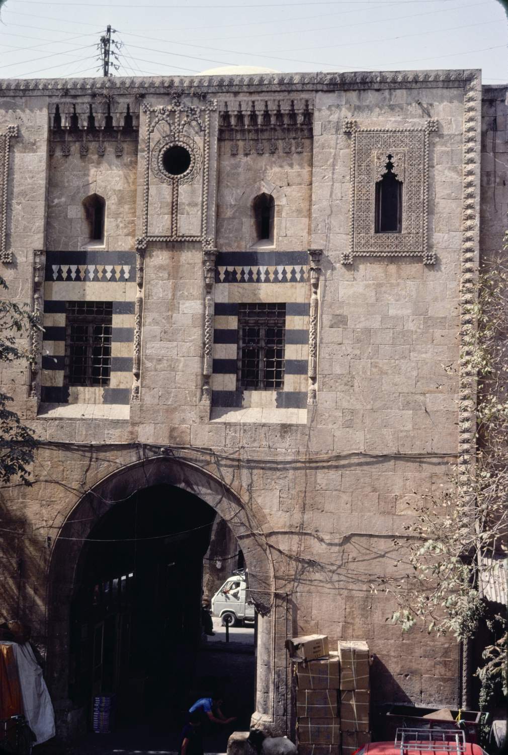 Entry portal, close view from inside courtyard.