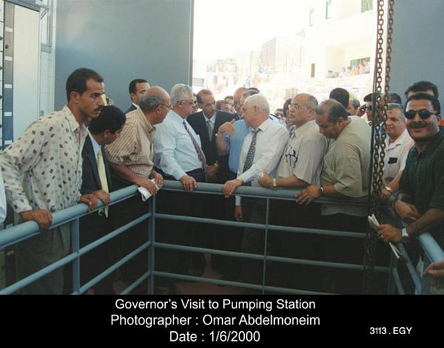 Manshiet Nasser Participatory Urban Development - Governor's visit to pumping station