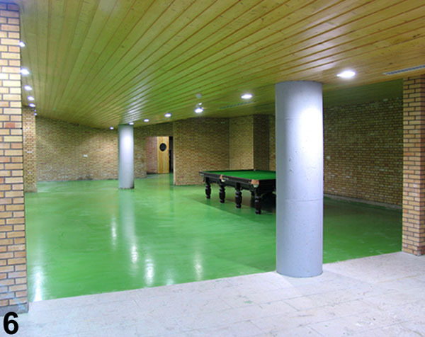 Indoor view of sport place