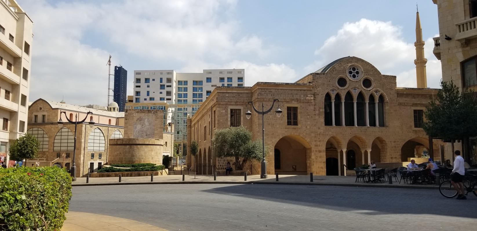 View from square toward St. George's Greek Orthodox Cathedral.